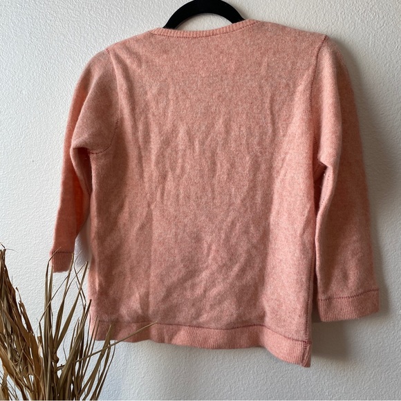Free People Cashmere Wool Blend Cardigan Pink Sweater Women’s Medium - Picture 2 of 5